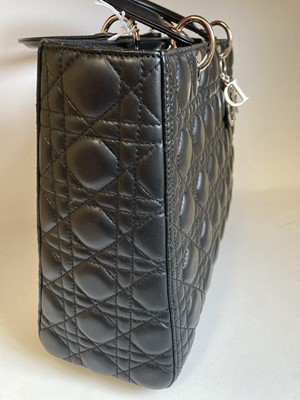 Lot 5021 - Christian Dior Black Leather Quilted 'Lady...