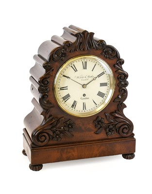 Lot 375 - A Victorian Mahogany Bracket Timepiece, signed...