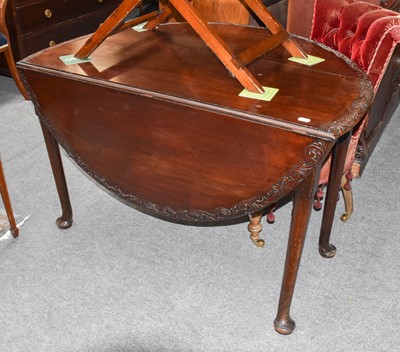 Lot 1353 - Georgian Mahogany Pad Foot Dining Table with...