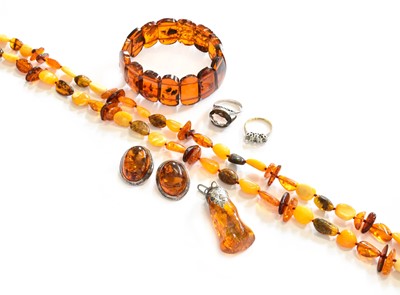 Lot 361 - A Small Quantity of Jewellery Including, amber...
