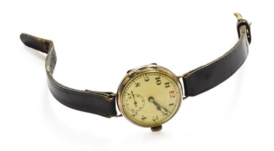 Lot 15 - A Silver 'Trench' Type Wristwatch, case with...