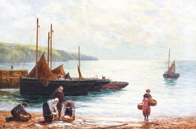 Lot 1080 - Alexander Young (1865-1923) Sorting the catch...