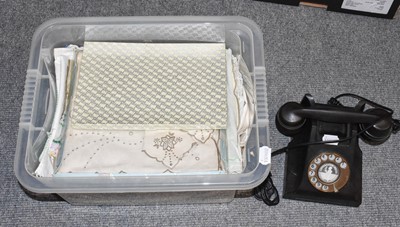 Lot 357 - Stereoscope, slides, dolls wardrobe, lace and...