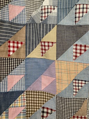 Lot 2177 - 20th Century Stylised Patchwork Bed Cover of...