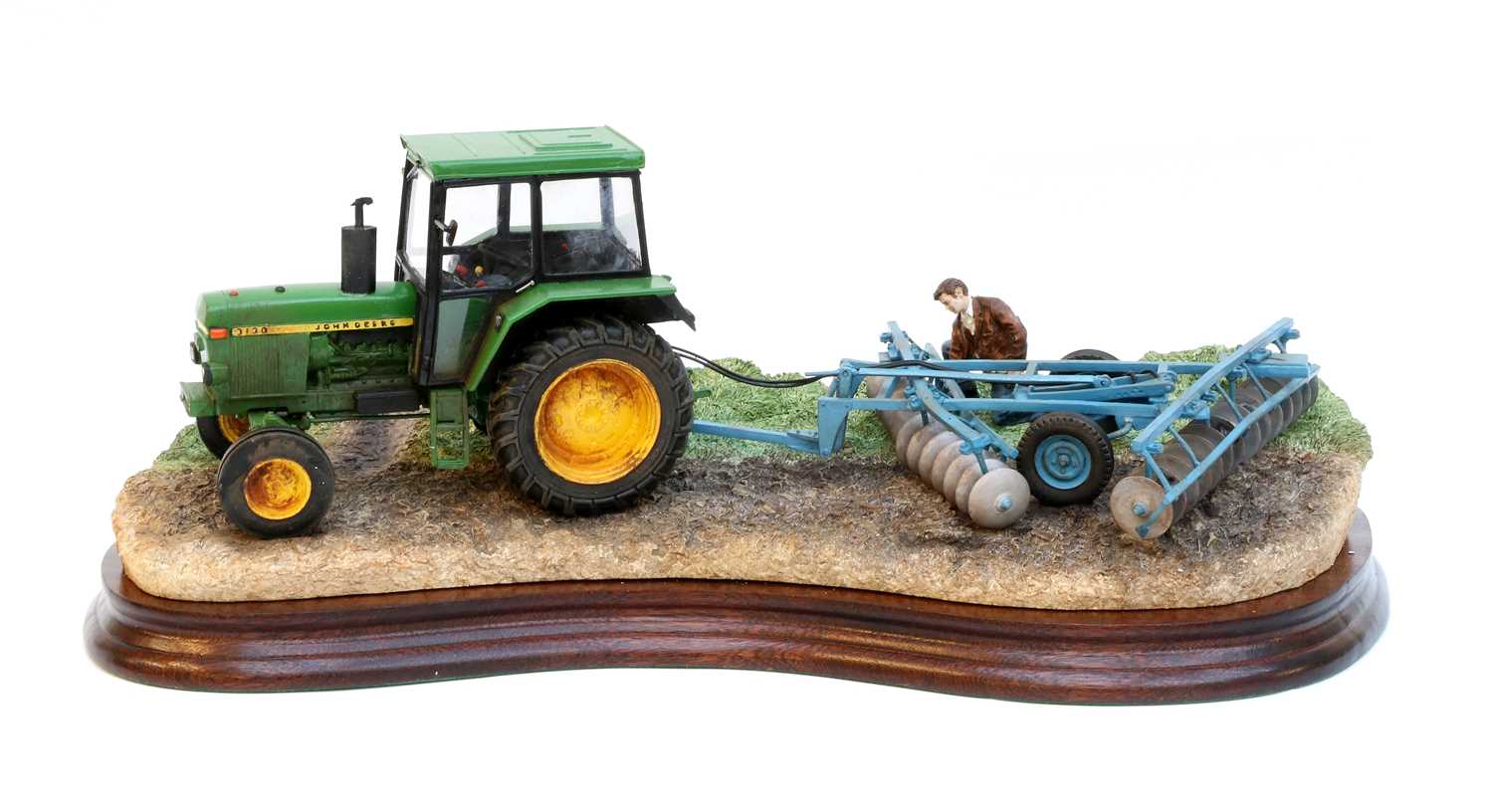 Lot 1027 - Border Fine Arts 'Greasing The Wheels' (John Deere 3130)