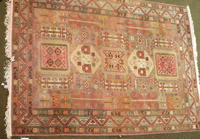 Lot 1212 - A Rug of Caucasian Design, the field of latch...