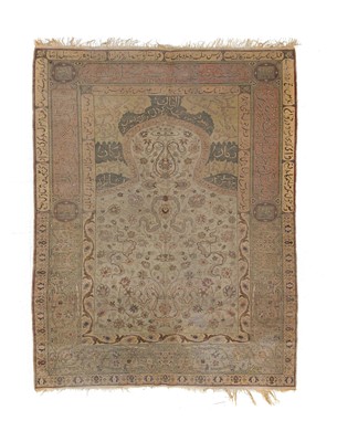 Lot 501 - Bandirma Prayer Rug, circa 1920 The cream...