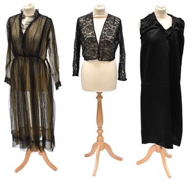 Lot 2096 - Early 20th Century Dresses, comprising a gold...