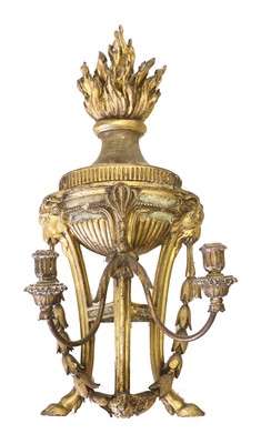 Lot 53 - A George III Giltwood Two-Branch Wall Applique,...