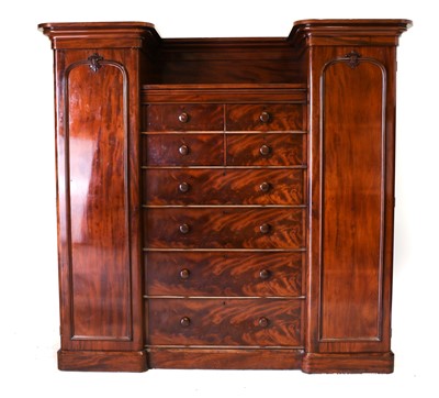 Lot 133 - A Victorian Mahogany Inverted Breakfront...