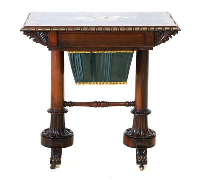 Lot 55 - An Early Victorian Rosewood Sewing Table, mid...