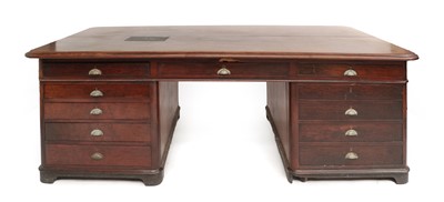 Lot 454 - An Imposing Victorian Mahogany Partners’ Desk,...