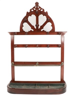 Lot 446 - A Victorian Mahogany Hallstand, 2nd half 19th...