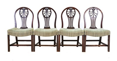 Lot 130 - A Set of Four George III Mahogany Dining...