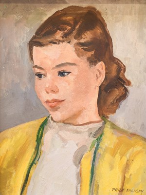 Lot 1079 - Philip Naviasky (1894-1983) Portrait of a girl...