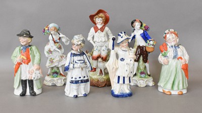 Lot 313 - A Collection of Continental Porcelain Figures,...