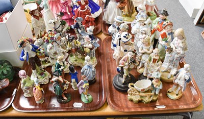 Lot 229 - A Collection of Continental Porcelain Figures,...