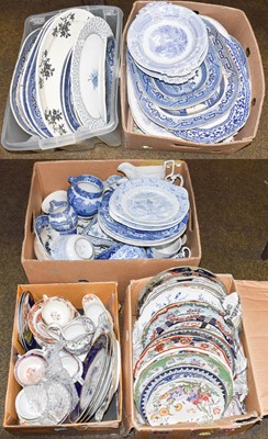 Lot 373 - Five Boxes of Victorian Ceramics, including...