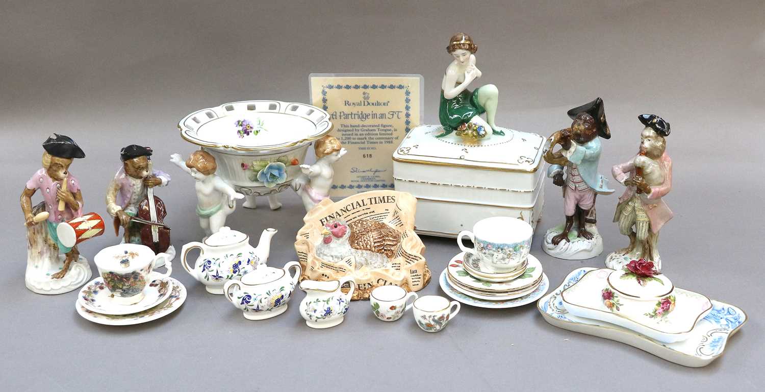 Lot 254 - Assorted British and Continental Porcelain, to...
