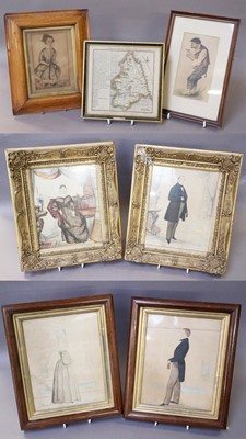 Lot 338 - A Pair of Watercolour Portrait Miniatures,...