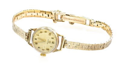 Lot 115 - A Lady's 9 Carat Gold Wristwatch, signed Omega,...