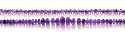Lot 42 - A Graduated Faceted Amethyst Bead Necklace,...