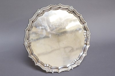 Lot 204 - An Elizabeth II Silver Salver, by Walker and...