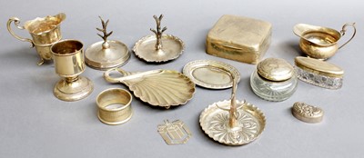 Lot 40 - A Collection of Assorted Silver, comprising...