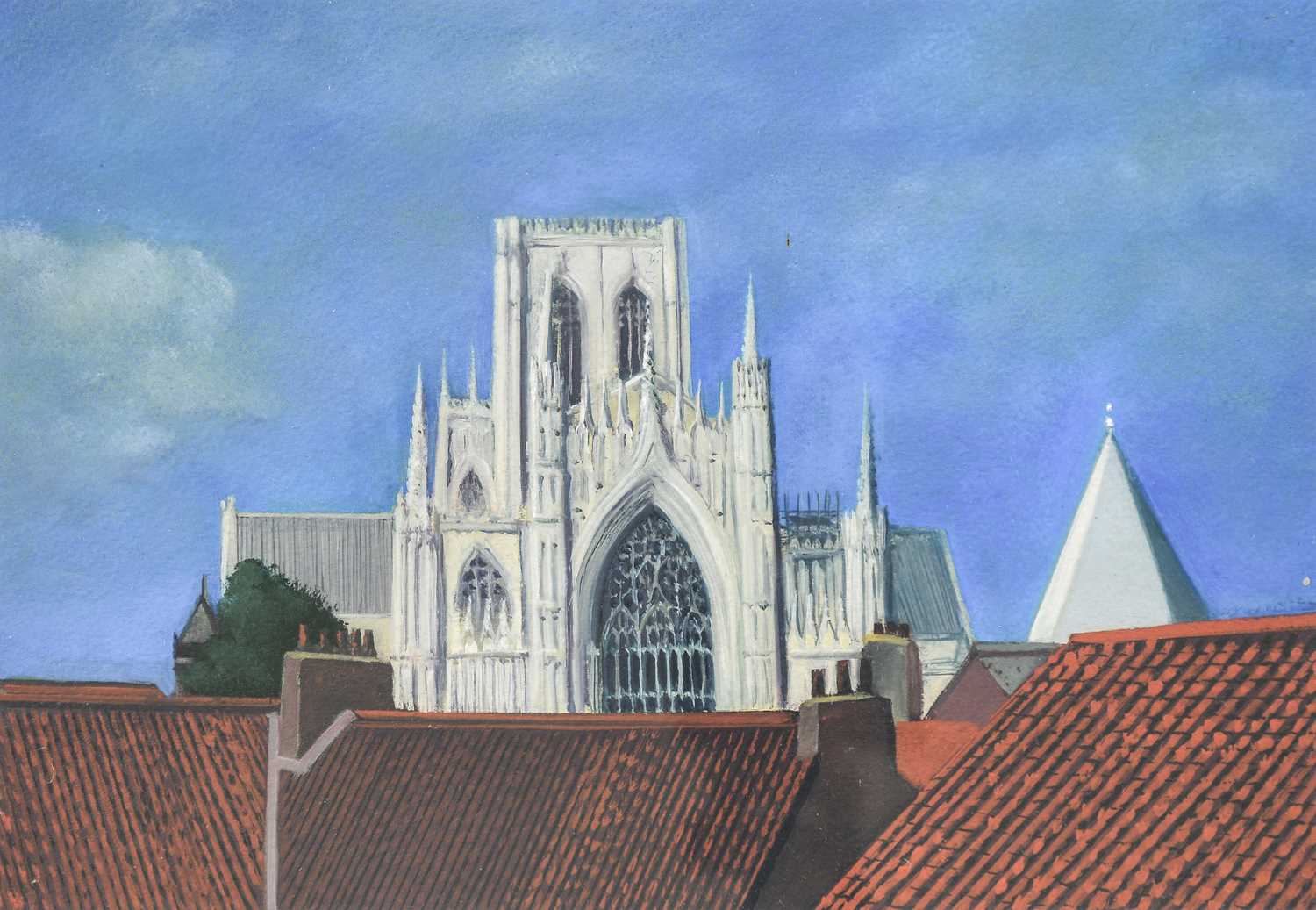 Lot 44 - John Langton (b.1932) "York Minster from East"...