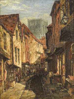 Lot 1 - Tom Dudley (1857-1935) "Shambles, York" Signed...