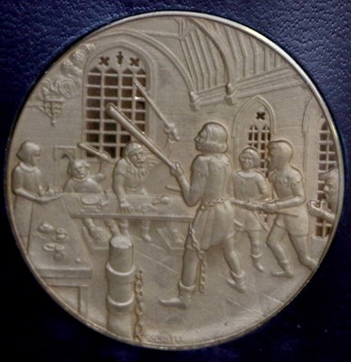 Lot 431 - Chaucer and the Canterbury Tales Bronze Proof...