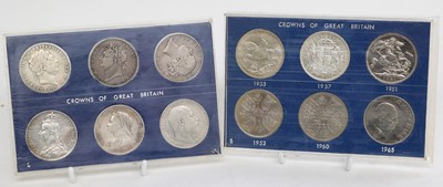 Lot 197 - 12 x Crowns, comprising: 1818, 1821, 1845,...