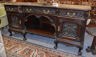 Lot 1206 - A Victorian Carved Inverted Breakfront...