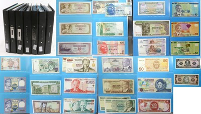 Lot 584 - World Banknotes, a collection in 7 x volumes,...