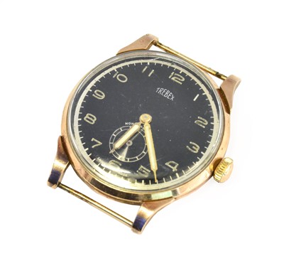 Lot 109 - A 9 Carat Gold Wristwatch, signed Trebex, 1946,...