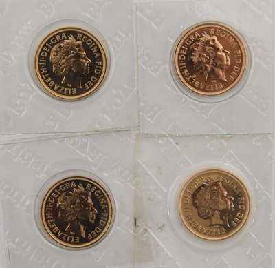 Lot 370 - 4 x Elizabeth II, Sovereigns 2009, obv....