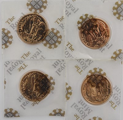 Lot 374 - 4 x Elizabeth II, 'Paul Day' Sovereigns 2012,...