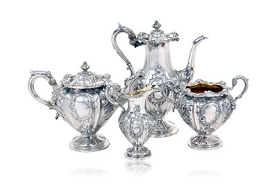 Lot 2105 - A Four-Piece Victorian Scottish Silver Tea and Coffee-Service