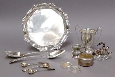 Lot 174 - A Collection of Assorted Silver, comprising a...