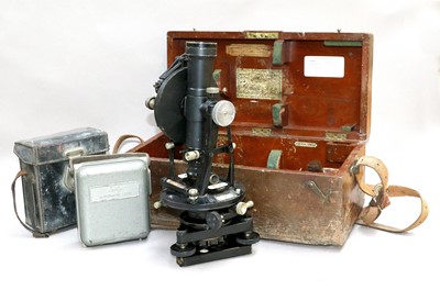 Lot 341 - ERW & S Cased Theodolite; together with a...