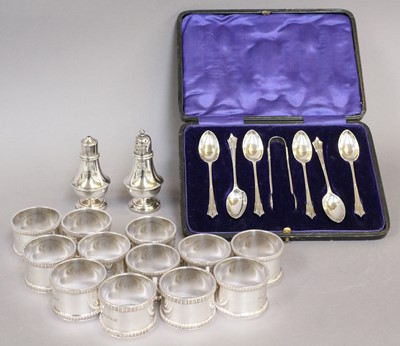 Lot 181 - A Collection of Assorted Silver, comprising a...