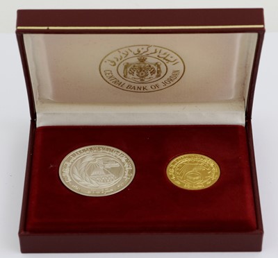 Lot 400 - Jordan, 2-Coin Proof Set AH 1400 (AD 1980),...