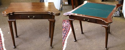 Lot 1440 - A Georgian Pad Foot Card Table, 80cm by 40cm...