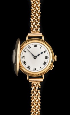 Lot 2245 - IWC: A Rare Art Deco Lady's 18 Carat Gold Half...