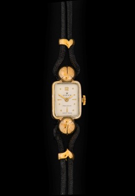 Lot 2201 - Rolex: A Lady's 9 Carat Gold Rectangular...