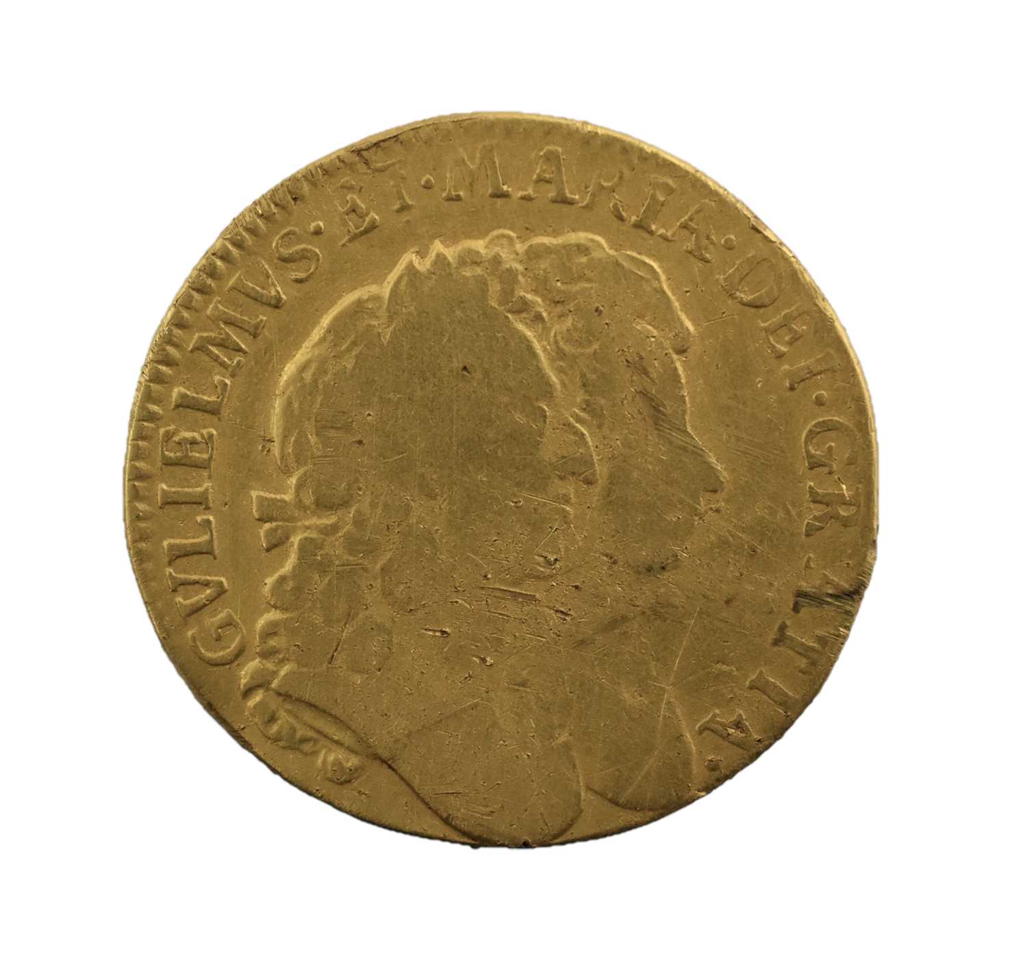 Lot 246 - William & Mary, Guinea 1694/3, obv. conjoined...