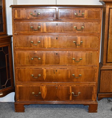 Lot 1213 - An Inlaid Six Height Chest of Drawers, 112cm...