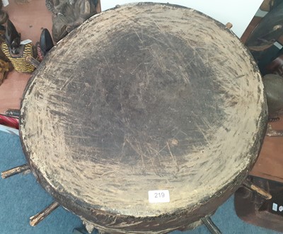 Lot 219 - A Rare 19th Century Barundi Sacred Tree Drum,...