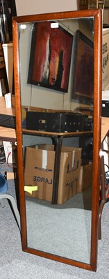 Lot 1142 - A Mahogany Framed Rectangular Hall Mirror,...