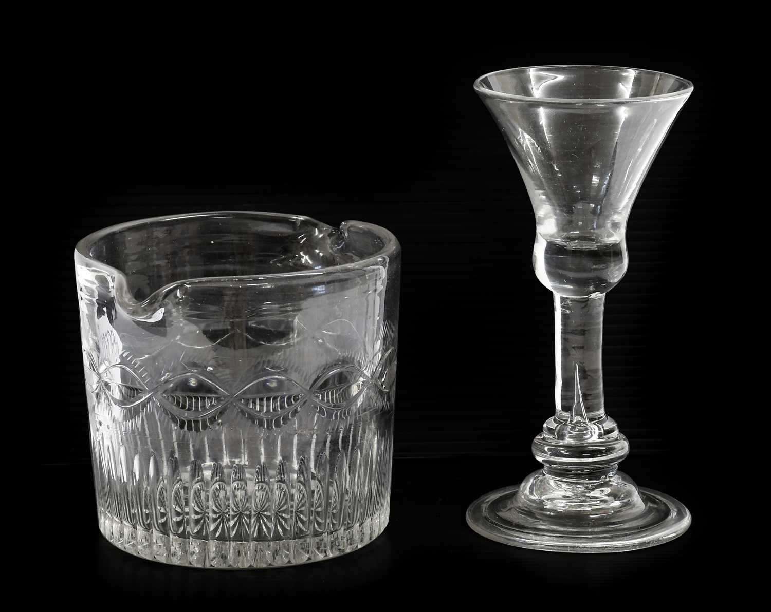 Lot 49 - A Wine Glass, circa 1730, the thistle shaped...